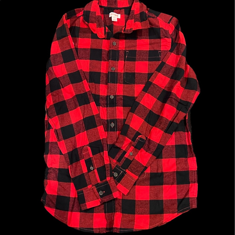 Black and red flannel shirt new with tags